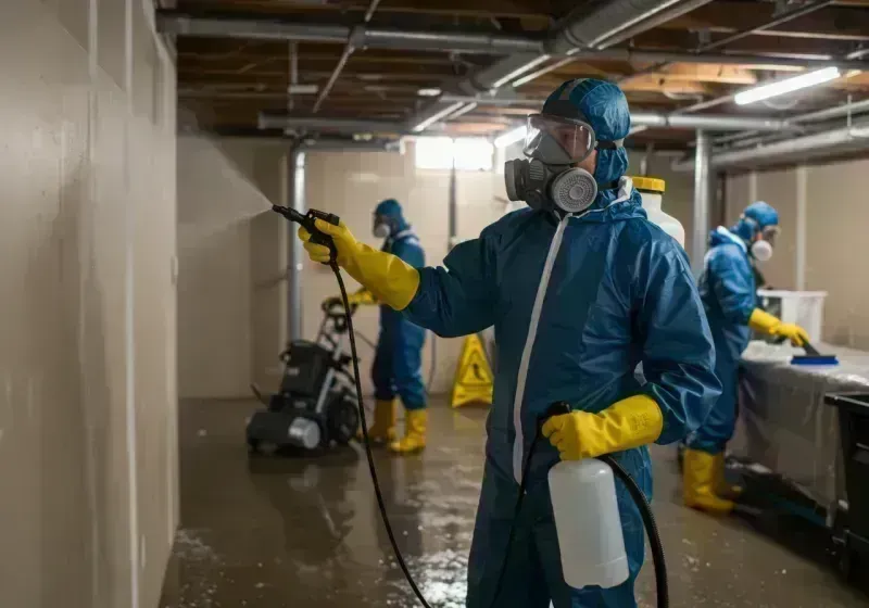 Basement Sanitization and Antimicrobial Treatment process in Libertyville, IL